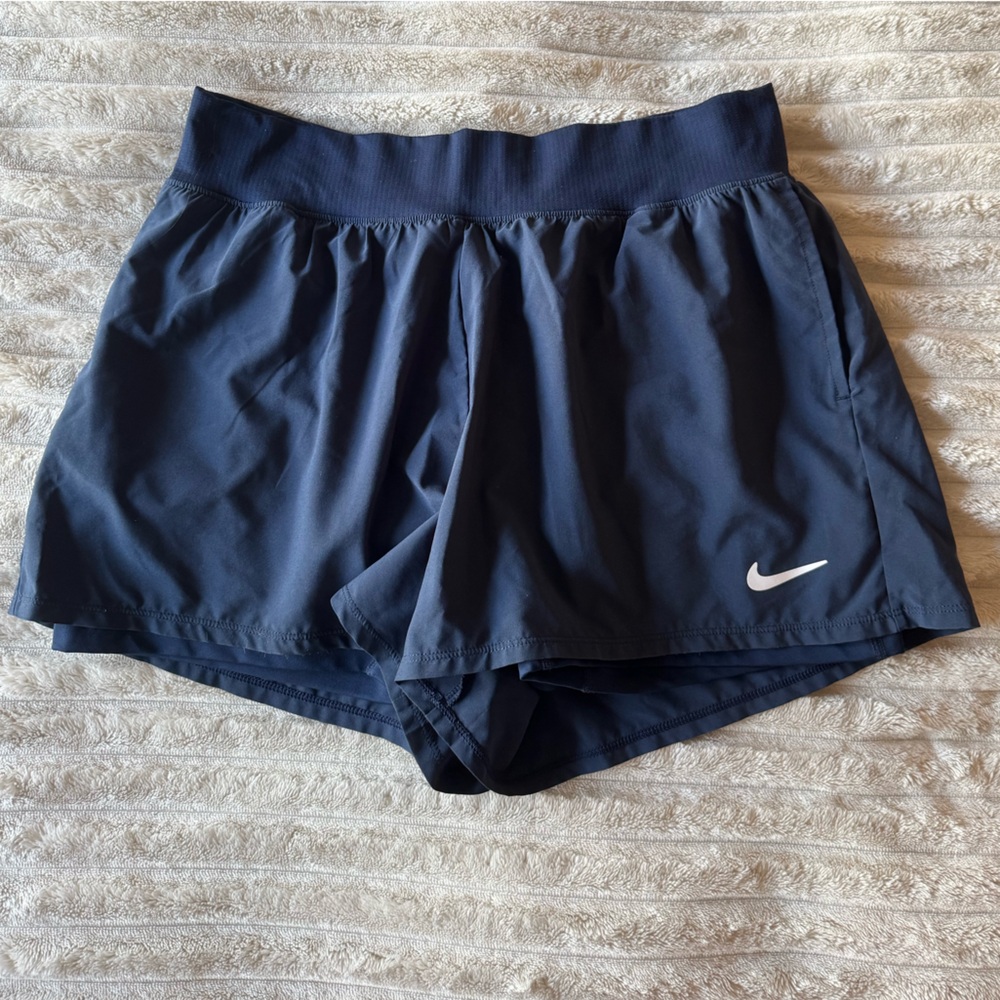 Nike Women's Athletic Shorts - Navy with Spandex and pockets